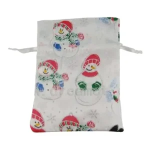 Christmas Satin Bag Snowman